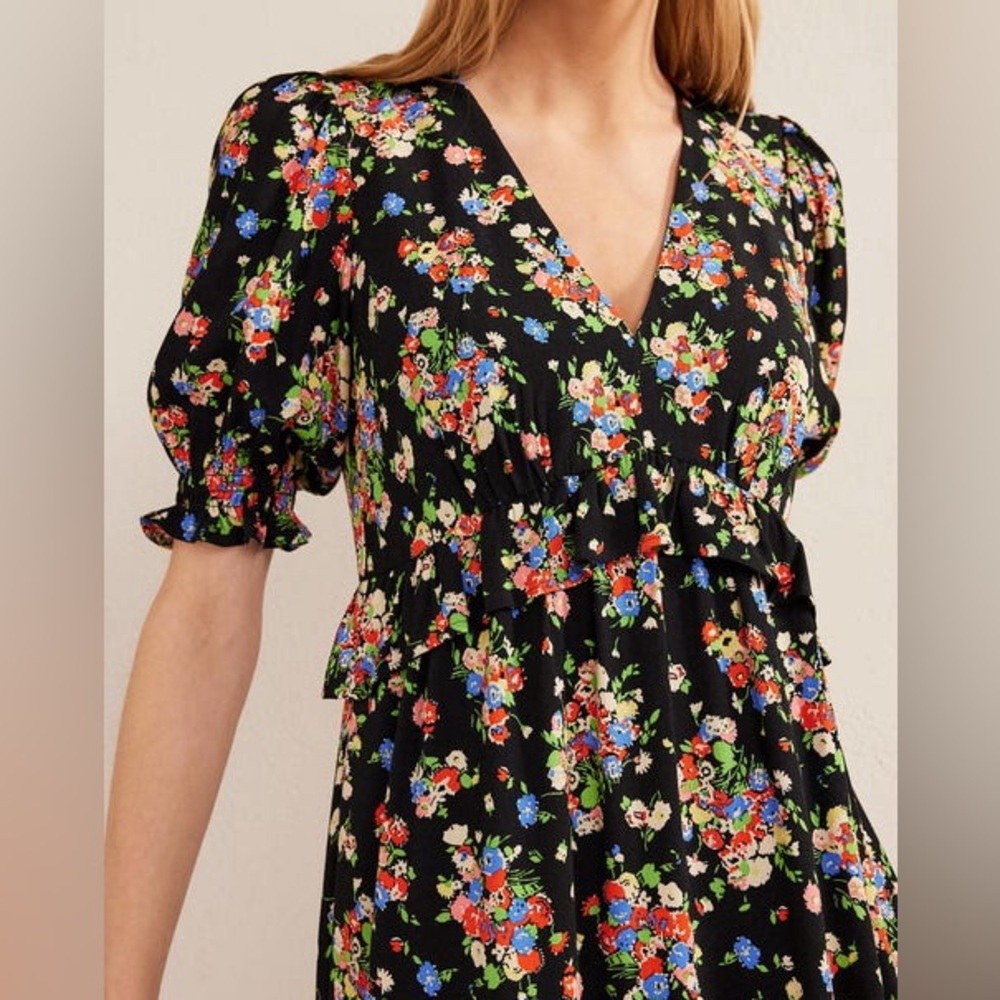 NWT - Boden Ruffle Detail Midi Tea Dress - Picture 3 of 6